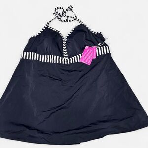 Avenue Black and White Striped Bikini